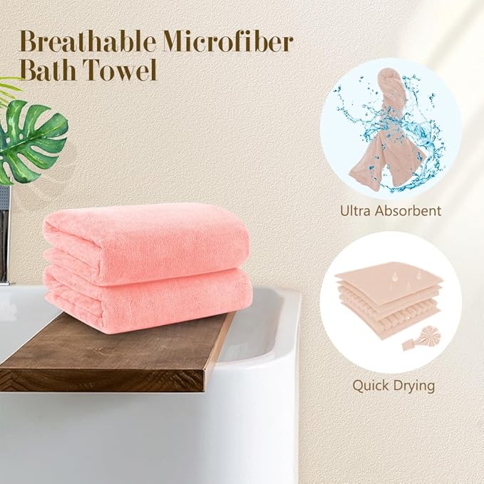Orighty Microfiber Bath Towels Pack of 2 - Image 5