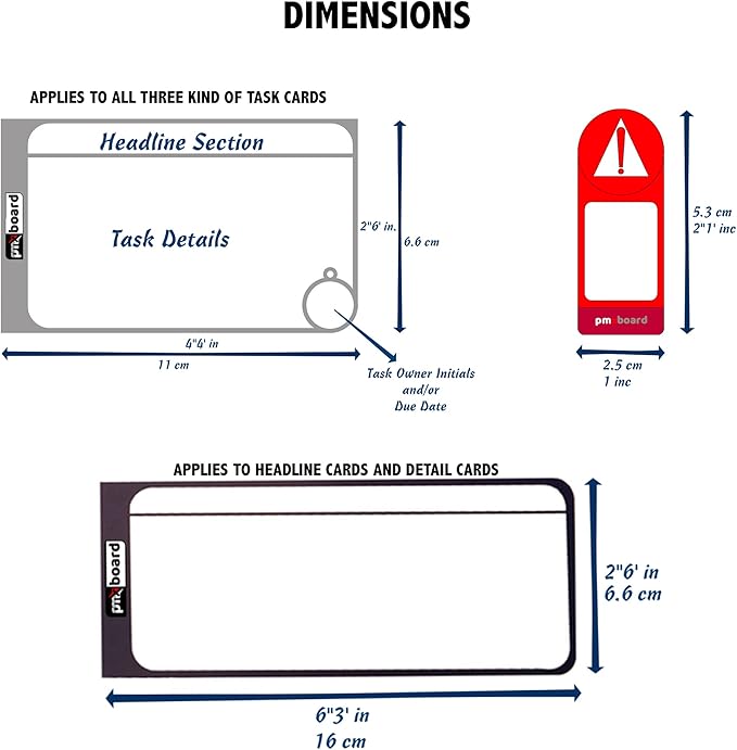 PMXBOARD Home Kanban Board Set – 39-Piece Scrum & Agile Magnetic Cards Kit | Complete Kanban Board for Home, Office & School | Reusable Task, Detail, Blocker & Headline Cards for Project Planning