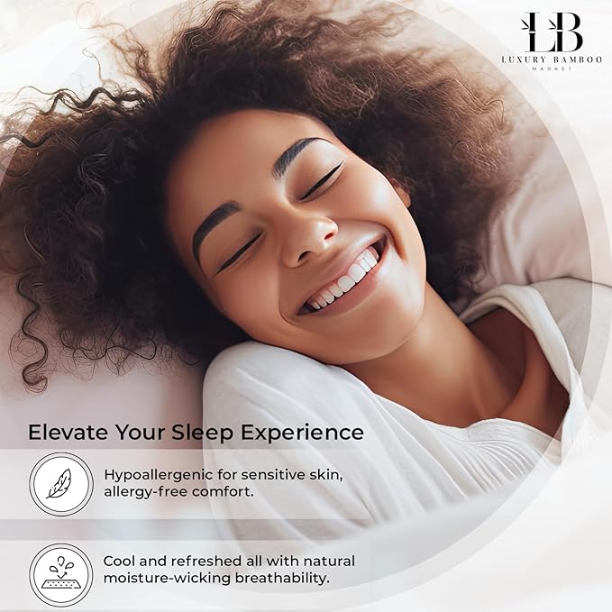 Luxury Bamboo Market | Queen Envelope Pillowcase Set | 100% Viscose Made from - Image 4
