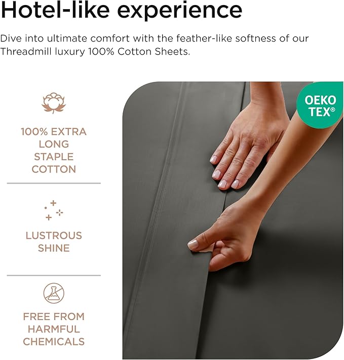 Threadmill Luxury 800 Thread Count 100% Cotton Sheets - Image 3