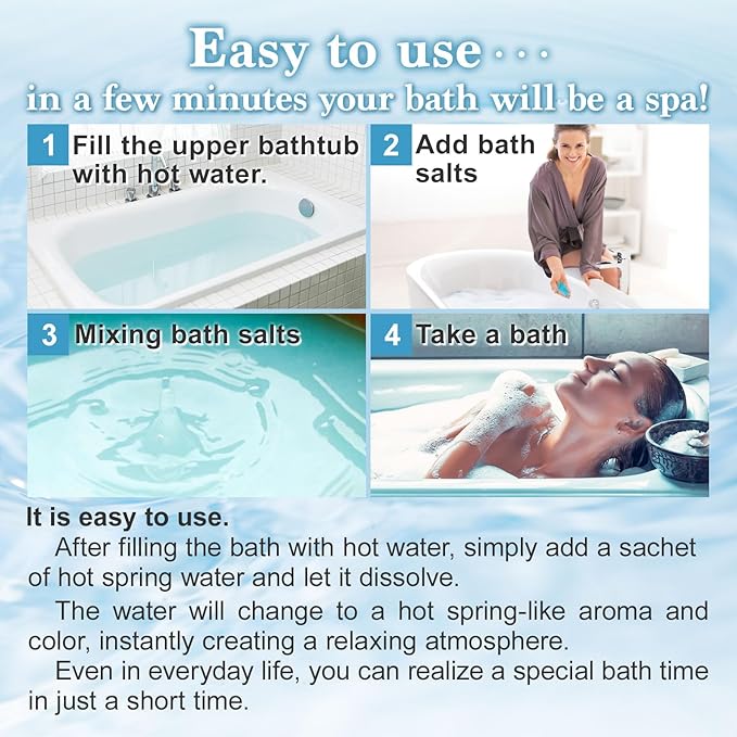 Yunohana Japanese Hot Spring Bath Salts, 100% Natural Mineral Bath Powder from - Image 5