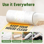 Extra Sticky Lint Roller for Pet Hair – 500 Sheets, Reinforced 2 Handles, Dog & Cat Hair Remover for Clothes, Carpet, Furniture