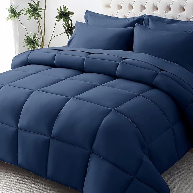 JOLLYVOGUE Twin Comforter Set, Ultra-Soft Bed in a Bag Twin Size 5 Pieces by JOLLYVOGUE