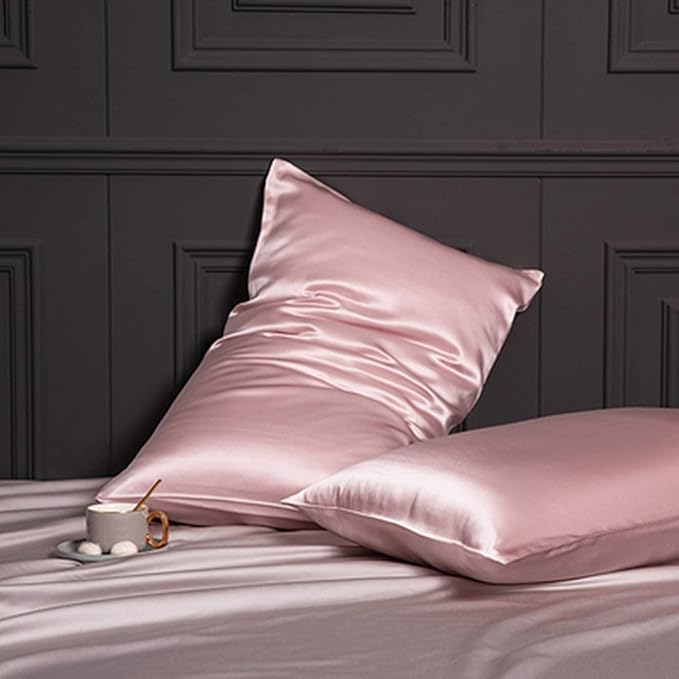 Pink Mulberry Silk Pillowcase Queen Size - Image 6