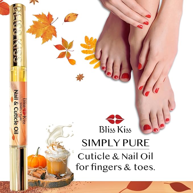 Bliss Kiss | 1 Pumpkin Spice Latte Fragrance | Nail Oil Cuticle Pen w/Vitamin E - Image 5