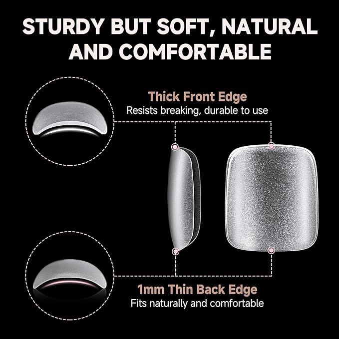 UNA GELLA Toe Nail Tips Full Cover, 15 Sizes - Image 6