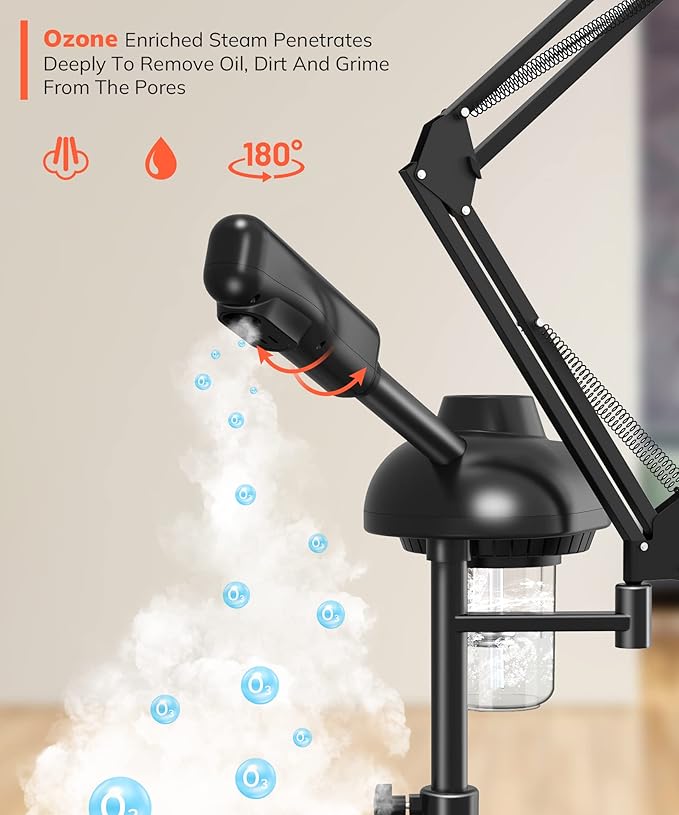 TASALON 2-in-1 Professional Facial Steamer, Hot Ozone Face Steamer - Image 4