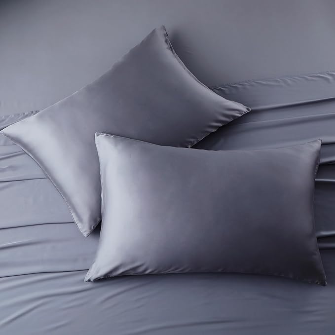2 Pack Cooling Pillow Cases, Viscose Derived from Bamboo Pillow Protectors - Image 7