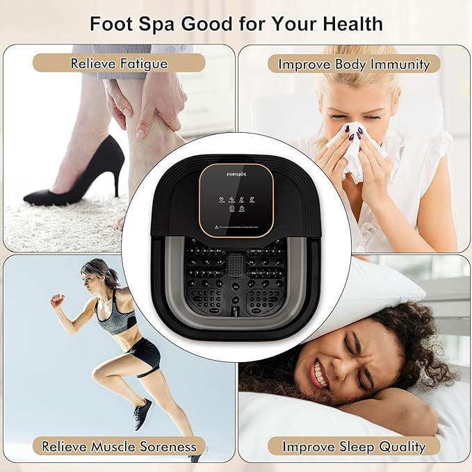 Collapsible Foot Spa Bath with Heat and Massage Roller, Temperature Control - Image 6