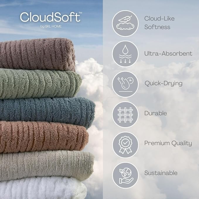 SKL Home CloudSoft Cotton Luxury 2-Piece Hand Towel Set - Image 5