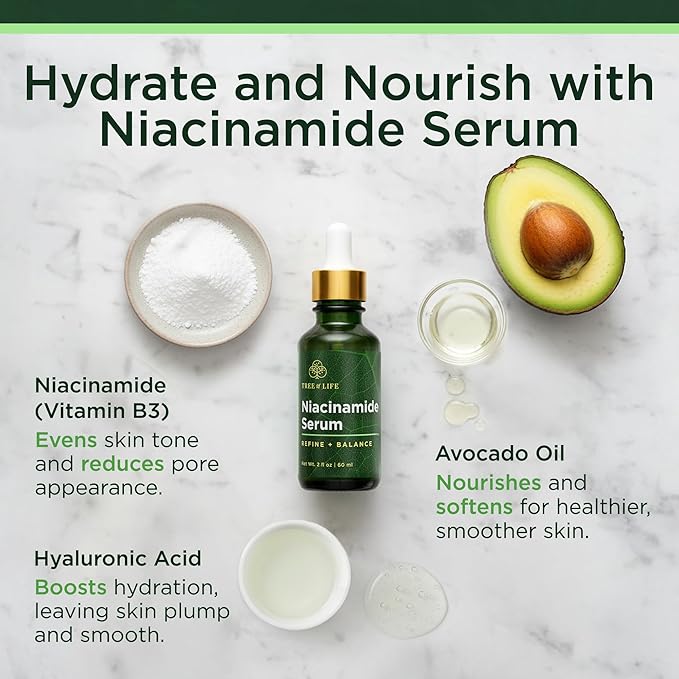 Tree of Life Beauty Niacinamide Vitamin B3 Serum, Hydrating Face Oil - Image 2