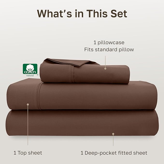 California Design Den Soft 100% Cotton Bed Sheets Twin Size Set, 400 Thread - Image 4