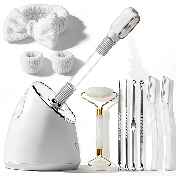 Pjordo Facial Steamer Spa Kit, Nano Ionic Face Steamer by Pjordo