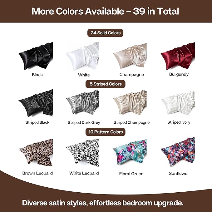 MR&HM Satin Body Pillow Cover, Soft and Breathable Body Pillow Case - Image 7