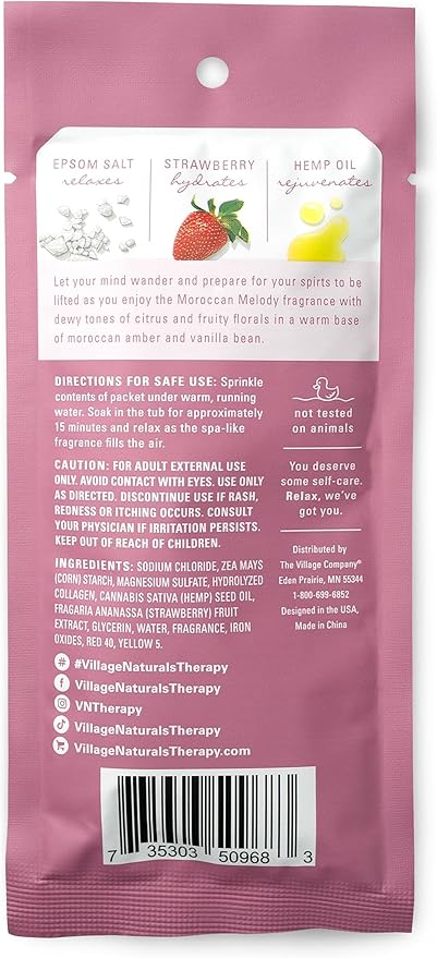 Village Naturals Therapy Glow Concentrated Mineral Bath Soak, Moroccan Melody - Image 2