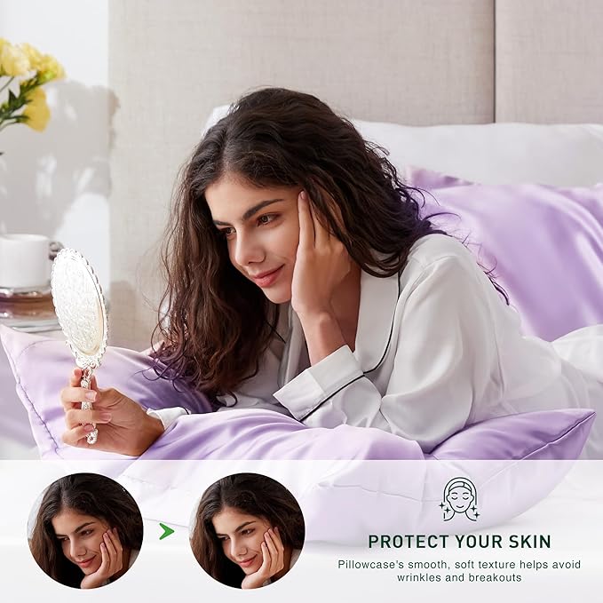 Love's cabin Satin Pillowcase Set of 2 Standard Size 20x26, Cooling Pillow - Image 3