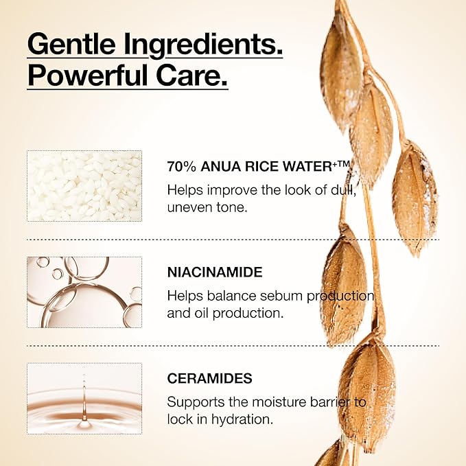 Anua Rice 70 Glow Milky Toner, Glass & Dewy Skin, Hydrating & Barrier Care - Image 4