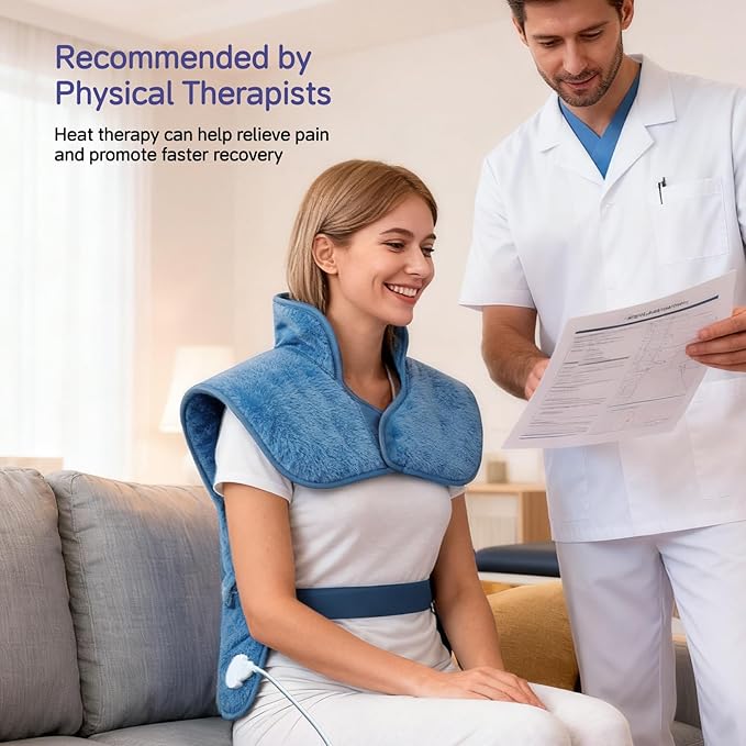 Large Heating Pad for Back Neck Shoulders, Electric Heating Pad for Back Pain - Image 8