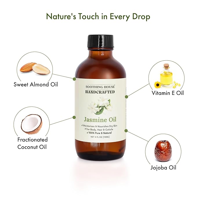 Jasmine Body, Hair & Nail Oil: Nourishing & Fast-Absorbing, Lightweight Glow - Image 2