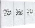 MASHAN Class of 2026 Graduation Hand Towels 3 Pack, 100% Cotton Soft Absorbent by MASHAN
