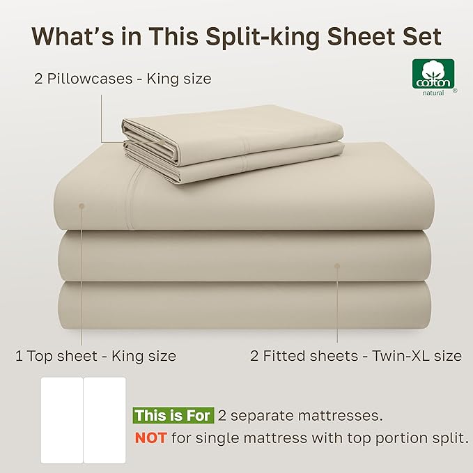 California Design Den Split King Sheets Sets - Image 4