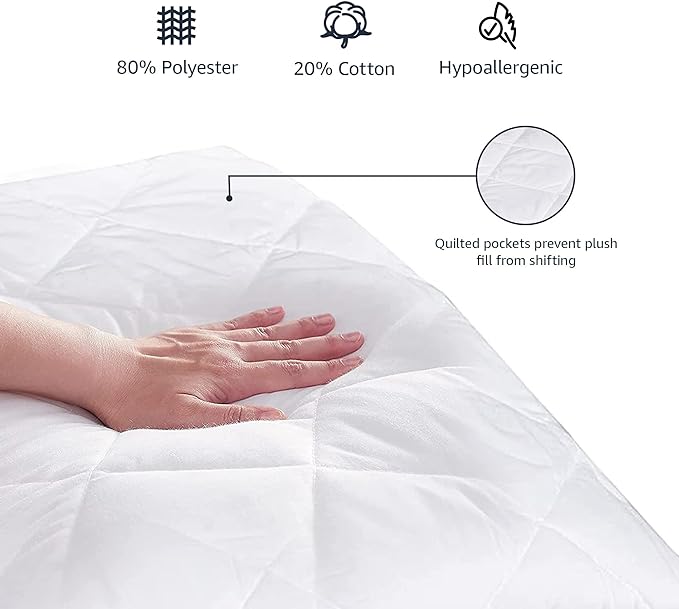 Amazon Basics Hypoallergenic Quilted Breathable Mattress Topper Pad - Image 3