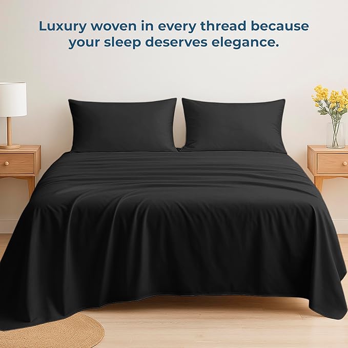 Royale Linens 100% Organic Cotton Full Flat Sheet Only - Image 6