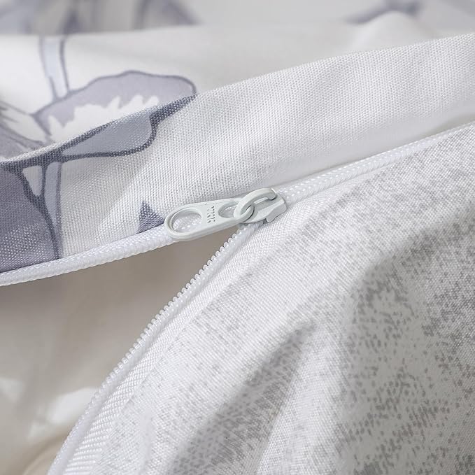 OAITE Duvet Cover King Size, Reversible Shallow Bottom Printing White Duvet - Image 5