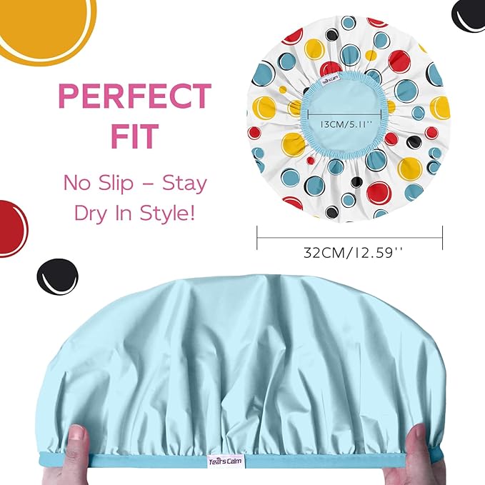 Years calm Waterproof Shower Cap - Image 2