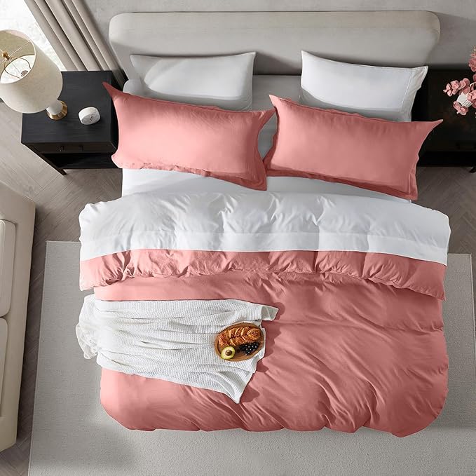 Nestl Pink Clay Duvet Cover King Size - Image 5