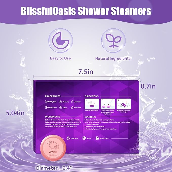 Shower Steamers, 12 Packs Shower Bombs - Image 3