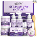 Relaxing Bath Gift Set for Women 8pcs Lavender Spa Gift Set Gift Baskets for by POPMODERNC