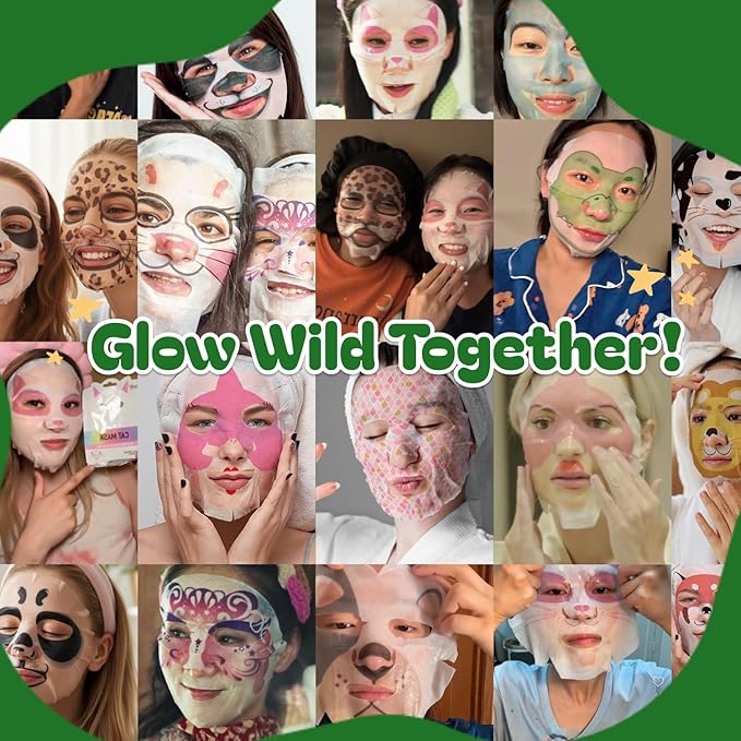 Epielle Character Face Mask Wild Kingdom 6 Pack, Fun & Effective Korean Skin - Image 6