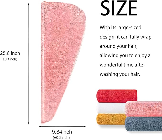 Microfiber Hair Drying Towel Wrap - Image 3