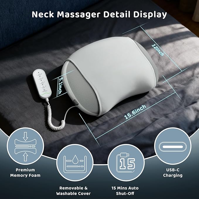 Zenopax Neck Massager for Pain Relief Deep Tissue, Cordless & Rechargeable Neck - Image 5