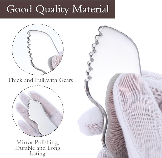 Guasha Tool for Face, Stainless Steel Metal Gua Sha Facial Tools for Body - Image 7