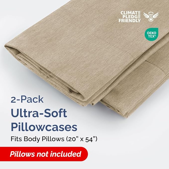 Body Pillowcases Set of 2-20x54 Long Body Pillow Case - Image 2