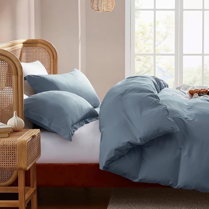 Nestl Stone Blue California King Duvet Cover Sets - Image 7