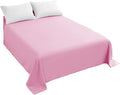 Sfoothome Bedding Flat Sheet, Twin Pink Top Sheet by Sfoothome