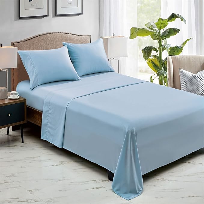 FreshCulture King Flat Sheets Only, Soft Microfiber Bedding Sheets - Image 6
