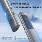 Rechargeable Green Laser Pointer Presentation Clicker for Laptop PowerPoint, USB-A USB-C Wireless Presenter Remote Power Point Clicker for Computer/Mac/PPT/Slideshow/Google Slide Advancer