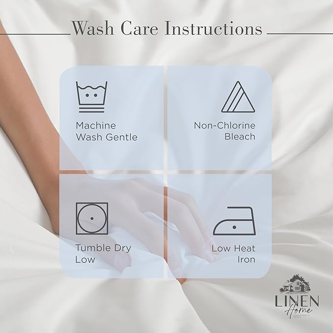Linen Home 100% Cotton Percale Sheets Full Size, Smoky Charcoal, Deep Pocket - Image 5