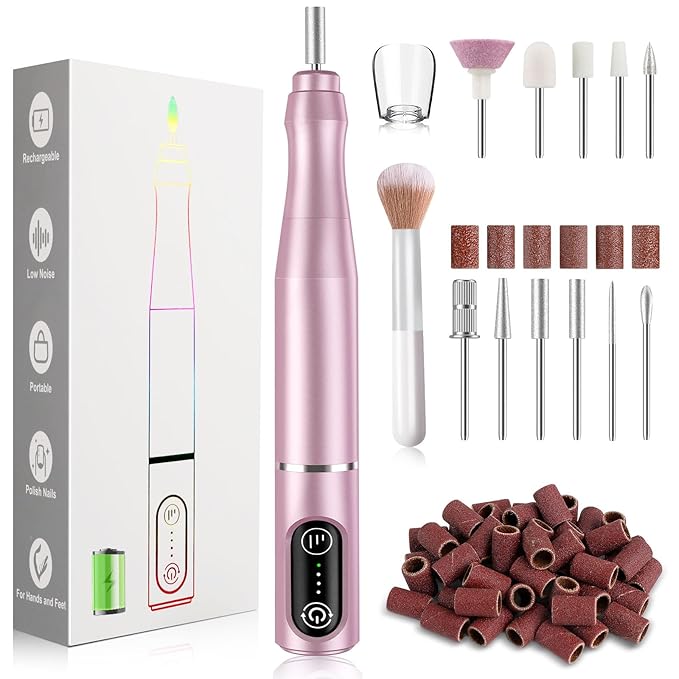 TUOBEO Cordless Nail Drill Electric Rechargeable File Kit, Professional Efile by TUOBEO