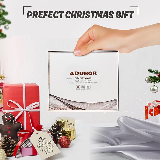 Adubor Silk Pillowcase 2 Pack for Hair and Skin - Image 6