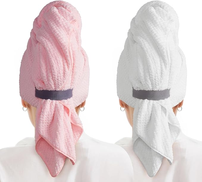 MABAO 2 Pack Microfiber Hair Towel Wrap by MABAOSleepMasks