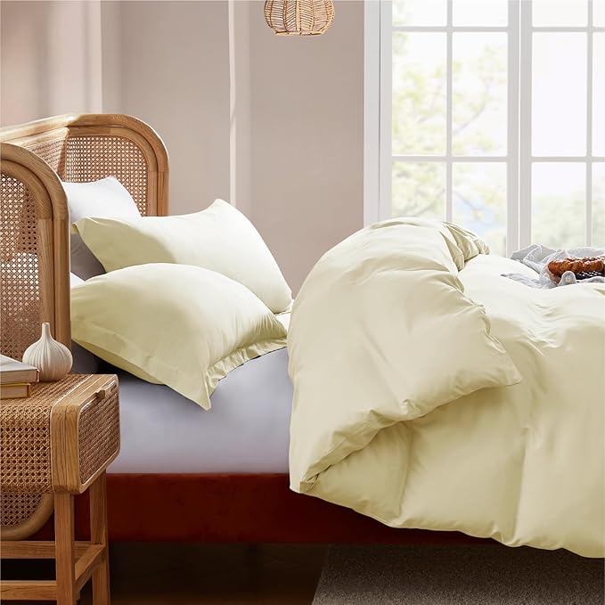 Nestl Vanilla Yellow California King Duvet Cover Sets - Image 7
