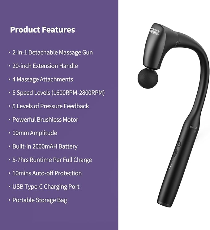 2-in-1 Detachable Muscle Massage Gun Deep Tissue - Image 9