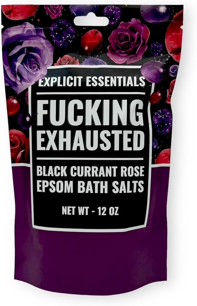 Explicit Essentials Black Currant Rose Epsom Bath Salts, Relaxation Blend by ExplicitEssentials