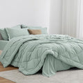 Love's cabin Twin Comforter Set Aqua, 5 Pieces Twin Bed in a Bag, All Season by Lovescabin