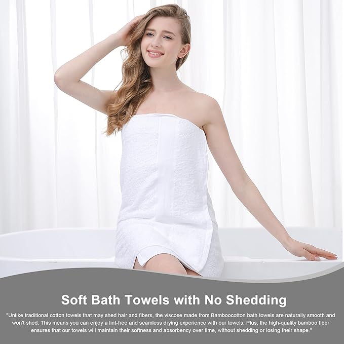 Aibaser Bath Towels, 27x54inch - Image 5